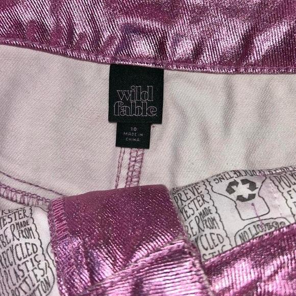 Barbiecore Metallic Pink Mini Skirt – Size 10, Wild Fable - Picture 5 of 8